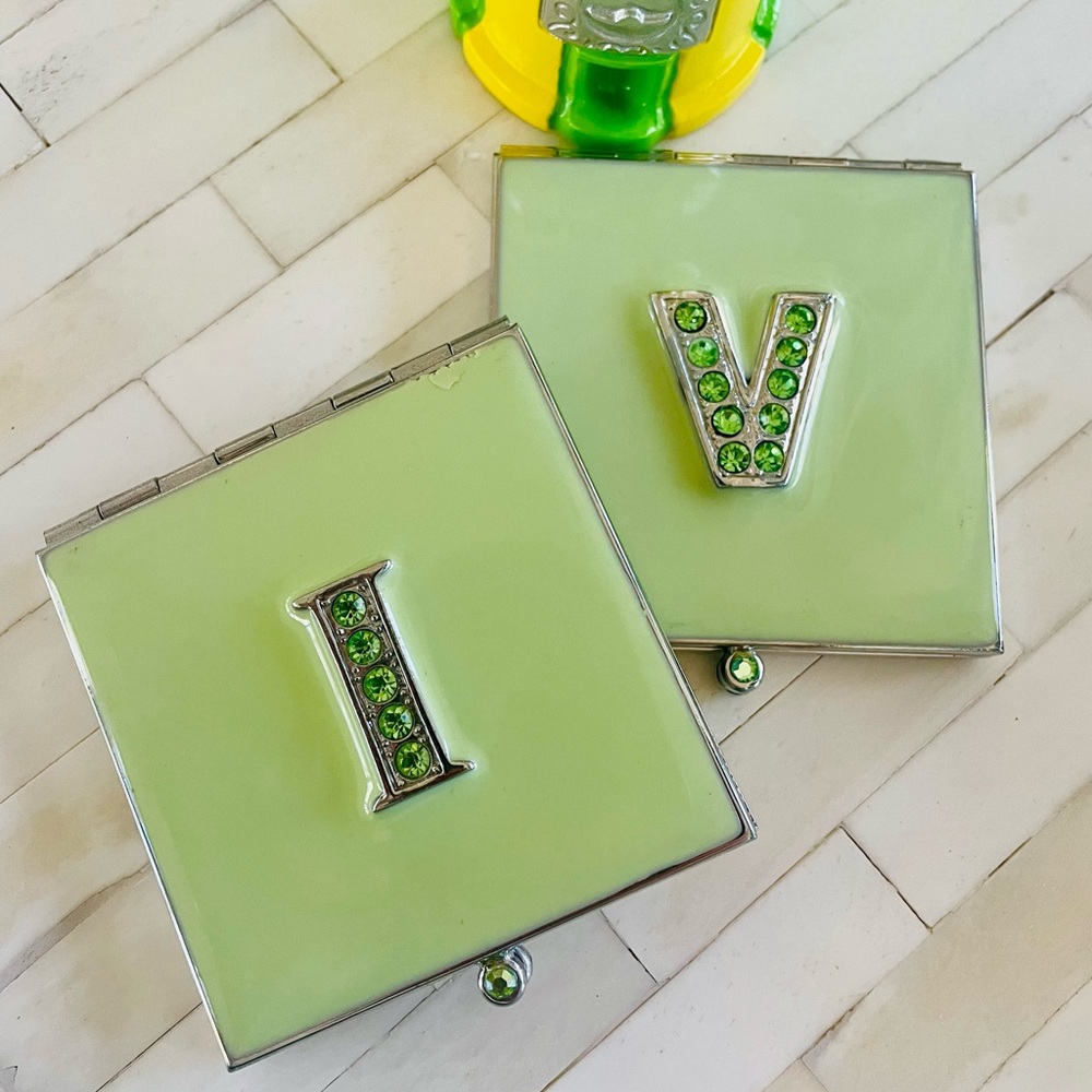 Vintage Monogrammed Compact Mirrors